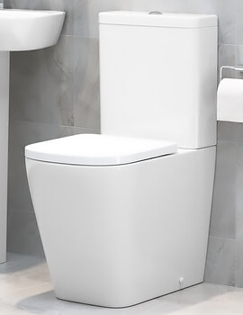 Tilia Rimless Close Couple White WC Pan With Soft Close Seat