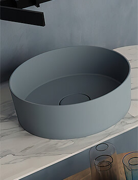 WhiteVille Wing Round 400mm Light Countertop Washbasin - Image