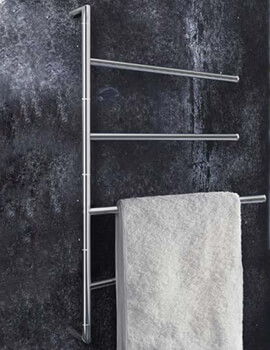 Smedbo Outline Polished Stainless Steel Swivel Arm Towel Bar - Image