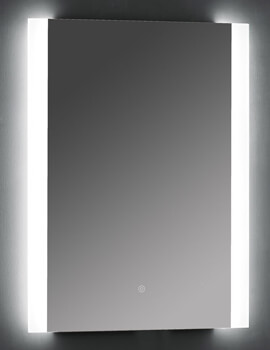 Hudson Reed 500 x 700mm Touch Sensor Ambient Light Illuminated LED Mirror - Image