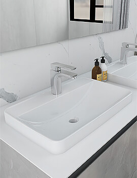 Arco Counter Top 600mm Inset Basin With One Tap Hole