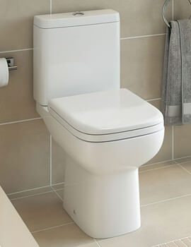 Essential Violet White Close Coupled WC With Cistern And Soft Close Seat - Image