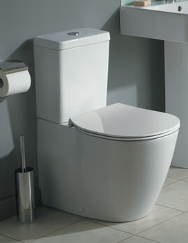 Ideal Standard Concept Cube White Aquablade Close Coupled Back-To-Wall WC Pan 665mm - Image