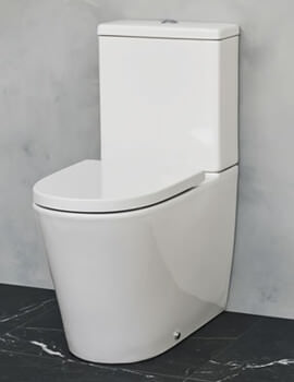 Britton Sphere Designer White Close Coupled Wc With Cistern And Soft Close Seat - Image