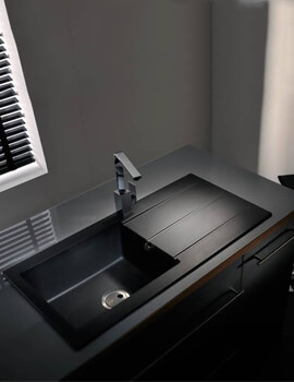 Abode Zero 1.0 Bowl Granite Kitchen Sink With Drainer - Image