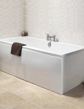 SQR White 1700 x 750mm Double Ended Bath