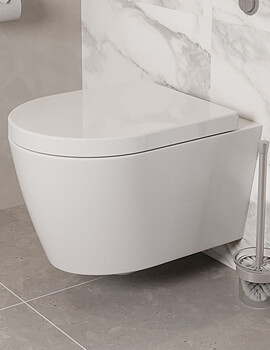 Saneux Uni Gloss White Wall Mounted WC Pan