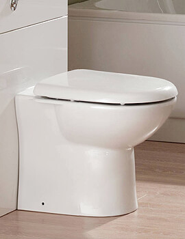 Essential Gem 535mm Back To Wall White WC Pan - Image
