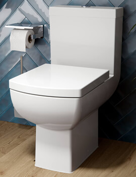 Saneux I-Line II Close Coupled WC Pan With Cistern And Soft Close Seat - Image