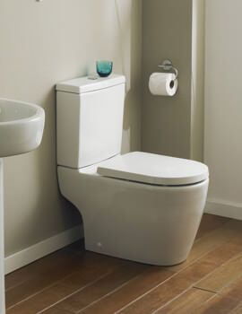 Nuie Provost Close Coupled WC White With Cistern And Soft Close Seat - Image