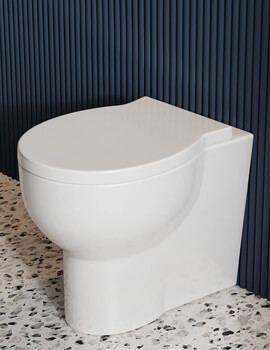 Britton Trim Back To Wall WC Pan With Soft Close Seat - Image