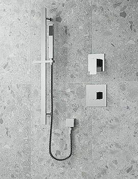 Nuie Windon Chrome Thermostatic Shower Valve And Stop Tap - Image