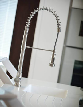 Abode Stalto Professional Stainless Steel Single Lever Kitchen Tap - Image