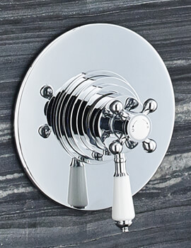 Nuie Victorian Dual Concealed Thermostatic Chrome Shower Valve - Image