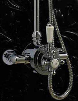 Nuie Victorian Thermostatic Exposed Shower Valve Chrome - A3091E - Image