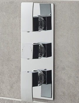 Hudson Reed Art Triple Concealed Thermostatic Shower Valve - Image