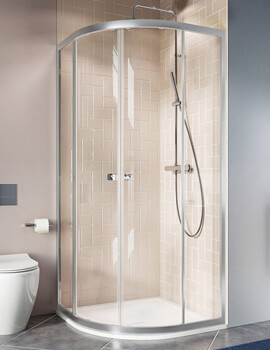 Nuie Pacific D Shaped 1050 x 925mm Shower Enclosure Chrome - AQUD2