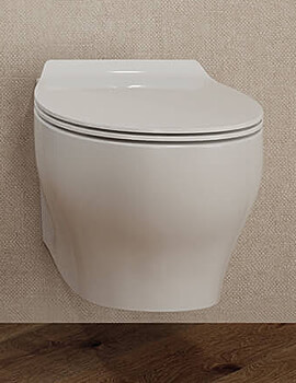 WhiteVille Delta White Wall Hung WC Pan With Soft Close Seat