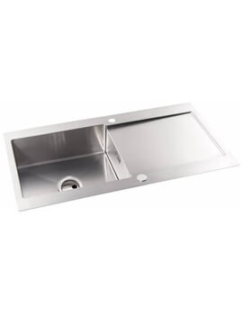 Abode Verve Stainless Steel 1.0 Reversible Kitchen Sink Bowl And Drainer - Image