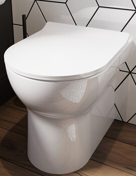 Saneux Air Rimless Back To Wall WC Pan With Soft Close Seat And Cover - Image