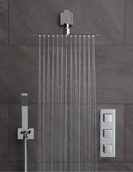 Vado Tablet Notion Vertical 2 Outlet Chrome Thermostatic Shower Package - Image