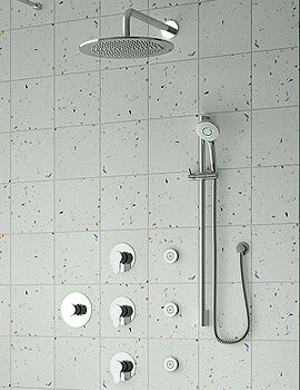 Nuie Arvan 3 Outlet Thermostatic Shower Valve Chrome With Kit And Stop Tap - Image
