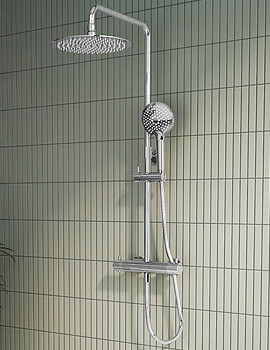 Aquaheat Bliss 250 Chrome Thermostatic Mixer Valve And Shower Set