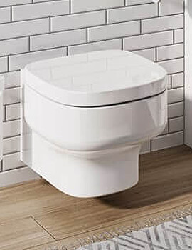 Kai S White Wall Hung Toilet With Soft Close Seat