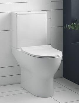 Freya 384 x 604mm White Close Coupled Toilet With Cistern And Seat