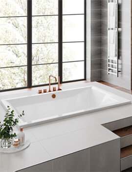 Trojan Amare 1800 x 1200mm Superdeep Double Ended Inset Bath White - Image