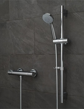 Prima Exposed Chrome Thermostatic 3 Function Shower Kit With Brackets