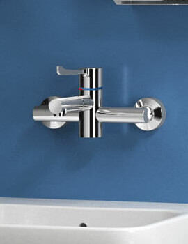 Delabie Securitherm Bioclip Thermostatic Wall Mounted Basin Mixer Tap