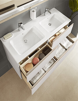 Duravit D-Neo 1400mm Wide 4 Drawer Wall Mounted Vanity Unit