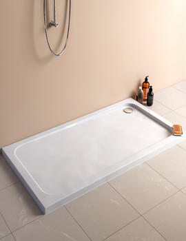 Merlyn Mstone Rectangular 50mm Height Shower Tray With Waste - Image