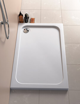Merlyn Ionic Touchstone Rectangular White Shower Tray 50mm Height - Image