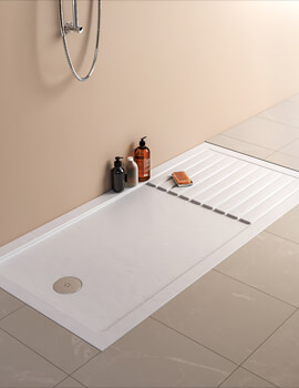 Hudson Reed Pearlstone Rectangular Walk-In Shower Tray - Image