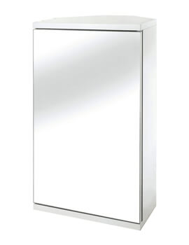 Croydex Simplicity Self Assembly White Corner Mirror Cabinet - Image