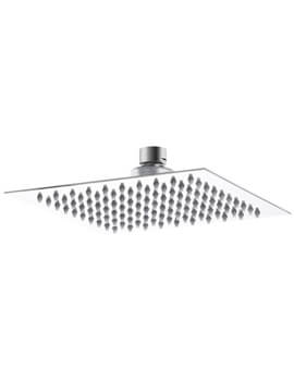 Nuie 200mm Single Function Square Fixed Shower Head - Image
