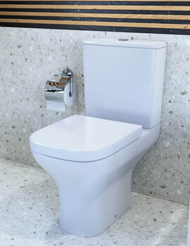 Joseph Miles NIX Porto White WC Pan With Cistern And  Wrapover Seat - Image