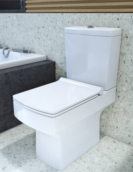 Denza White Close Coupled WC Pan With Cistern