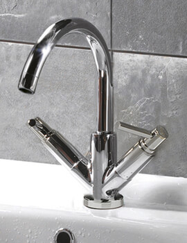 Hudson Reed Tec Mono Low-Pressure Basin Mixer Tap With Waste - Image