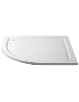 Aquadart Slimline 45mm High Stone Resin Offset Quadrant Shower Tray - Image