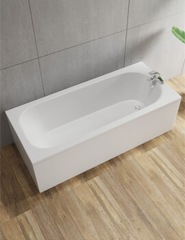 Kaldewei Eurowa 1700 x 700mm Single Ended Steel Bath White - Image