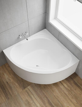 Trojan Laguna Encapsulated Baseboard Corner Bath White - Image