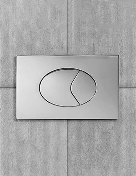 Twyford Dual Flush Chrome Air Button With Plastic Large Plate 150 x 230mm - CF9022CP - Image
