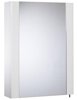 Tavistock Detail White Gloss Single Mirror Door Cabinet 475 x 650mm - Image