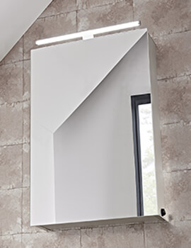 Tavistock Conduct Single Door Mirror Cabinet With Overhead LED Light - Image