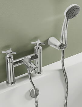Deva Motif Deck Mounted Chrome Bath Shower Mixer Tap - Mot106 - Image