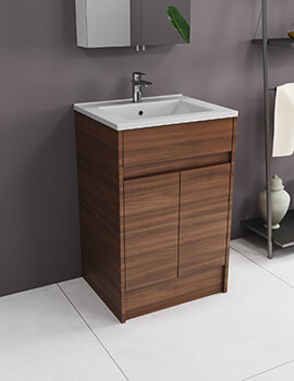 VitrA S50 600mm Floor Standing 2 Door Vanity Unit With Washbasin - Image
