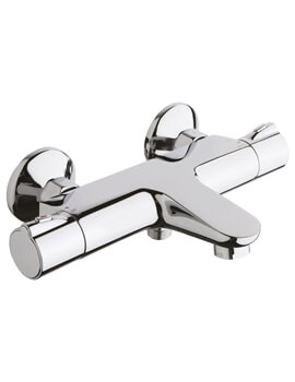 Crosswater Thermostatic Chrome Bath Shower Mixer Tap - Image